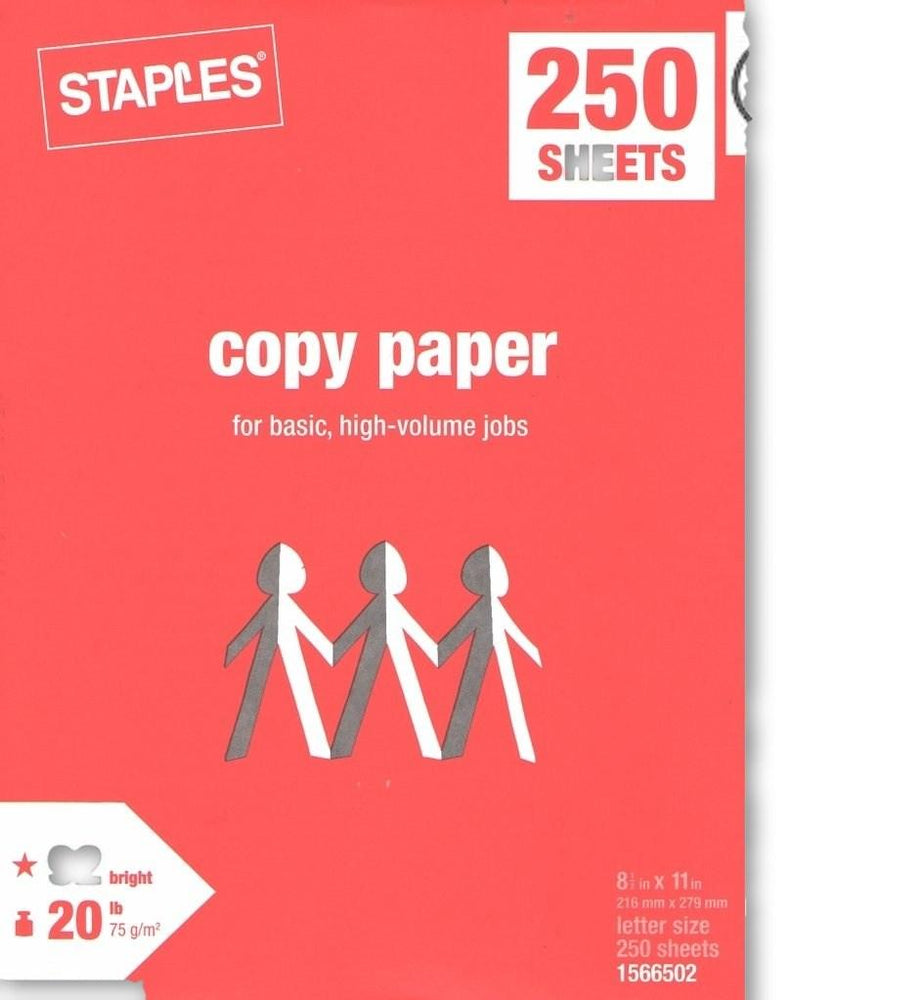 250 Sheet White Copy Paper schoollistdone.com
