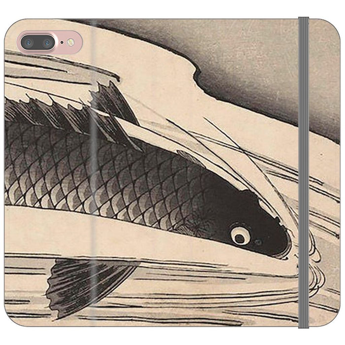 Koi Taki schoollistdone.com Premium Folio Wallet Satin Case (Clear PC Insert) iPhone 8 Plus