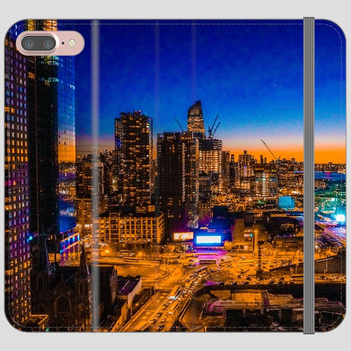 Electric High Life schoollistdone.com Premium Folio Wallet Satin Case (Clear PC Insert) iPhone 8 Plus