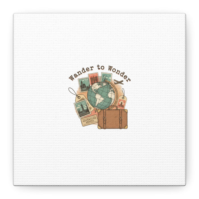 Wander to Wonder travel postcard wall art | Canvas Canvas Printify 6" x 6" 1.25" 