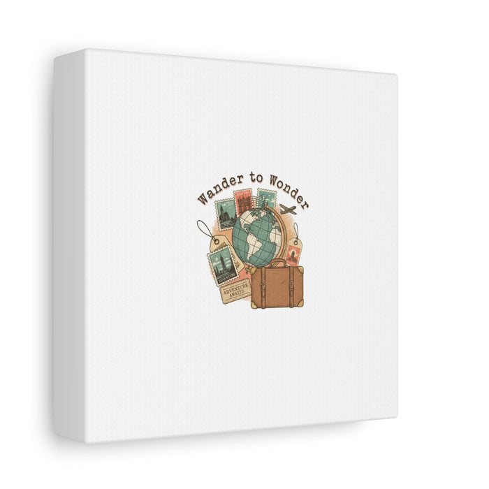 Wander to Wonder travel postcard wall art | Canvas Canvas Printify 