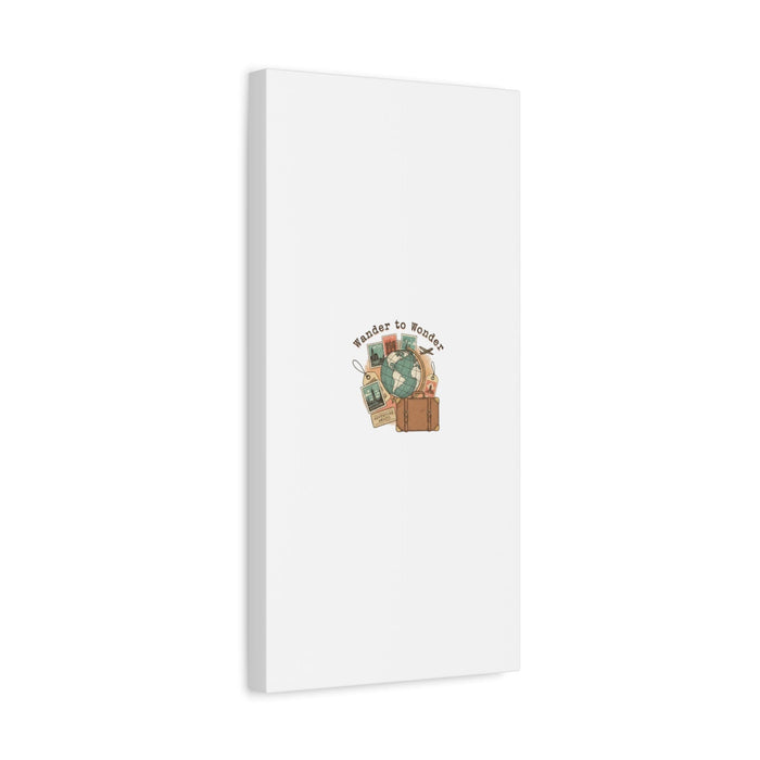 Wander to Wonder travel postcard wall art | Canvas Canvas Printify 