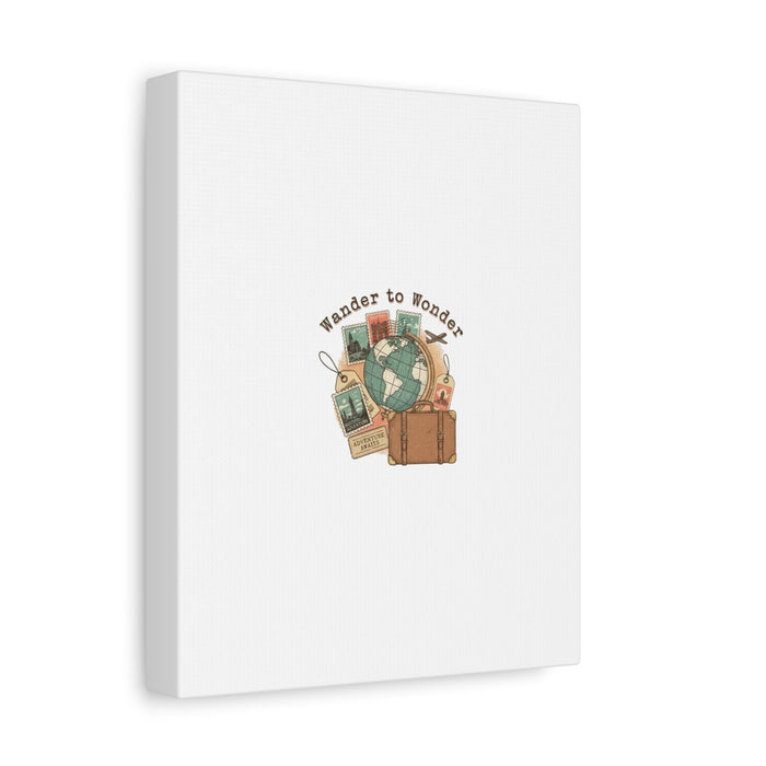 Wander to Wonder travel postcard wall art | Canvas Canvas Printify 