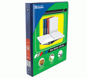 1 inch View Binder 3-Ring, Blue schoollistdone.com