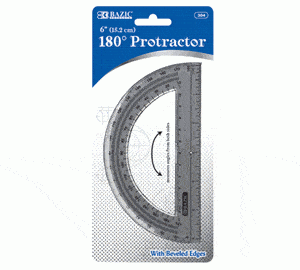 Semicircular 6" Protractor schoollistdone.com 