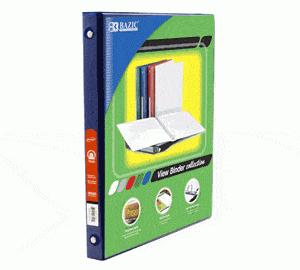 1/2 inch View Binder 3-Ring-Blue schoollistdone.com 