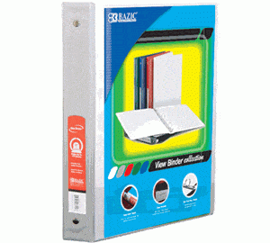 1.5 inch View Binder 3-Ring-White schoollistdone.com