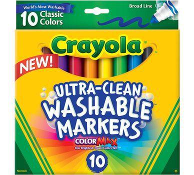 Crayola Washable Markers 10 Pack schoollistdone.com 