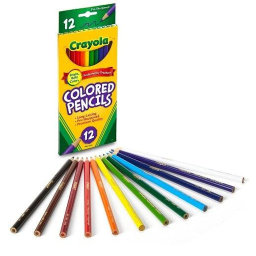 Crayola Color Pencils - 12 Pack schoollistdone.com 