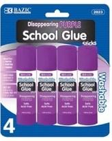 Washable Purple Glue Stick schoollistdone.com 