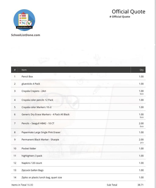 Kindergarten HES schoollistdone.com
